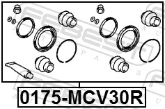 Zestaw naprawczy zacisku hamulcowego tylnego do Toyota Solara  V3