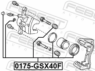 447806290 Toyota Zestaw naprawczy zacisku hamulcowego przedniego