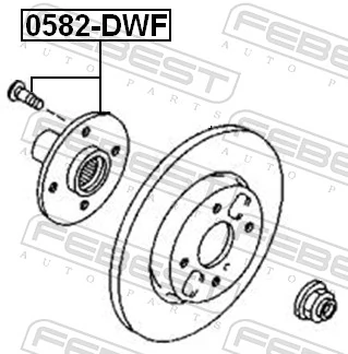 0582DWF Febest Piasta przednia