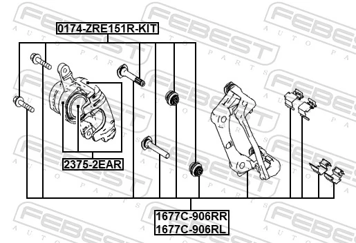 Jarzmo zacisku hamulcowego tylnego do Mercedes Sprinter II 4,6-t 906