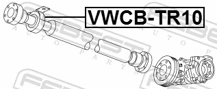 VWCBTR10 Febest Łożysko podwieszane wału Cardana