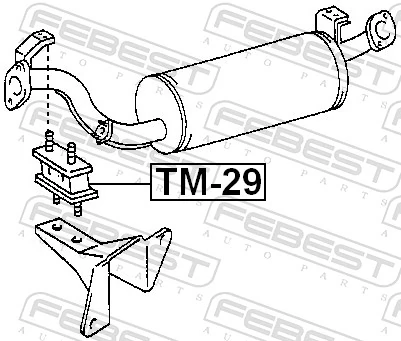 TM29 Febest Poduszka mocowania tłumika