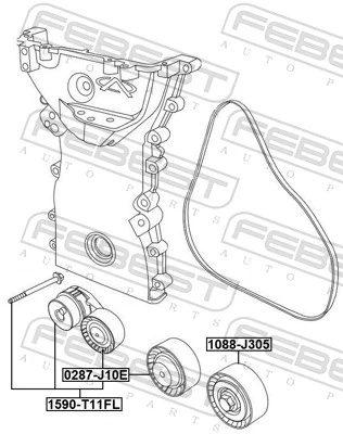 Napinacz paska napędowego Chery Tiggo T11