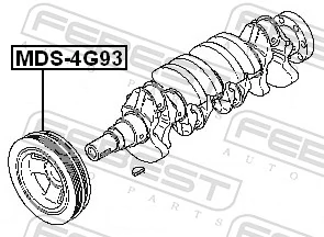Koło pasowe wału korbowego do Mitsubishi Lancer VI CJ, CP