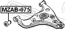 Silentblock przedniego wahacza dolnego do Mazda 626 II GC