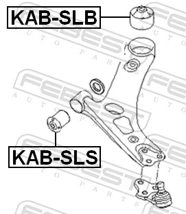 KABSLS Febest Silentblock przedniego wahacza dolnego
