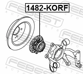 1482KORF Febest Piasta przednia