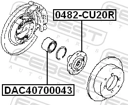  Lożysko piasty tylnej Mitsubishi Space Wagon 2