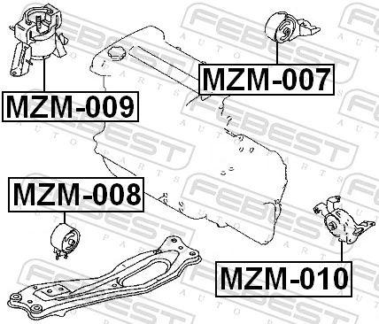 Poduszka (podpora) silnika przednia Mazda 323 C V hatchback (BA) (1994 - 1998) cena, od 18,65 USD