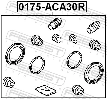 Zestaw naprawczy zacisku hamulcowego tylnego Toyota Camry VI sedana (V40) (2006 - 2014) cena, od 6,27 USD
