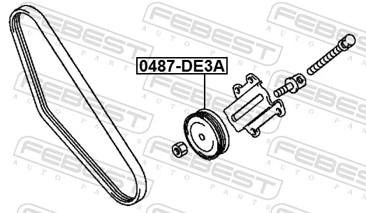 Rolka napinacza paska napędowego Mitsubishi Galant VIII sedana (EA) (1996 - 2004) cena, od 27,69 USD