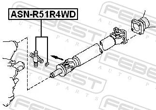 ASNR51R4WD Febest Krzyżak wału Carnada przedniego