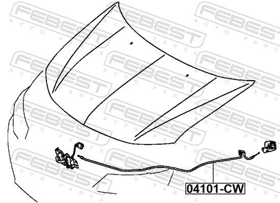 Linka otwierania maski Mitsubishi Outlander CWW