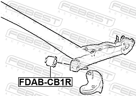  Silentblock tylnej belki Ford Fiesta 
