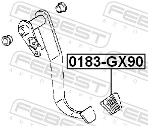 0183GX90 Febest Nakładka na pedał sprzęgła