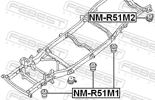 NMR51M2 Febest Poduszka ramy (mocowania nadwozia)