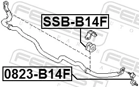 Tuleja stabilizatora przedniego Subaru Outback 4 B14, BR
