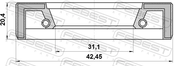 95FAY33420920X Febest Uszczelka pokrywy zaworowej silnika, pierścień