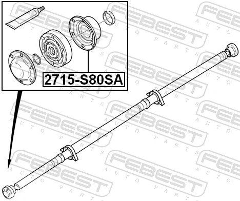 2715S80SA Febest Osłona wału Cardana