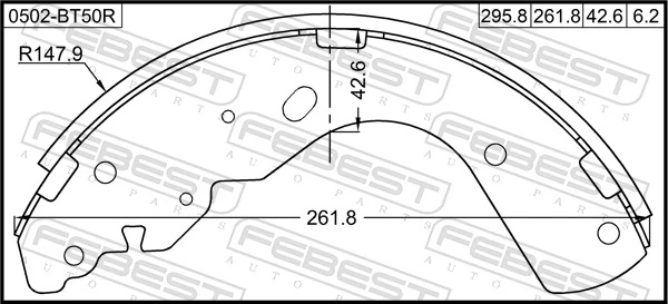 Klocki hamulcowe tylne bębnowe Mazda UCYR2638Z cena, od 61,26 USD