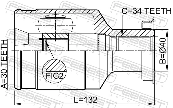 Przegub homokinetyczny przedni wewnętrzny do Chrysler 300 C 