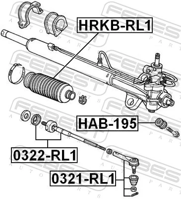 HRKBRL1 Febest Osłona mechanizmu kierowniczego (maglownicy)