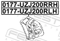 Zacisk hamulcowy tylny lewy do Toyota Land Cruiser  J200