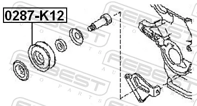  Rolka napinacza paska napędowego Nissan Almera 1