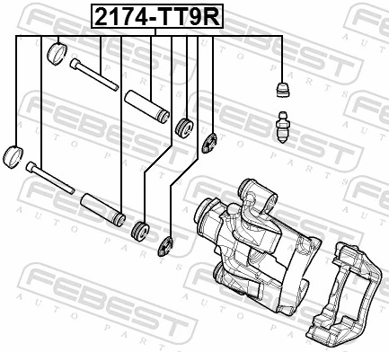 Zestaw naprawczy zacisku hamulcowego przedniego do Volkswagen Crafter 30-35 2E, 2EE, 2EK