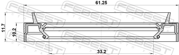 95JES35611012C Febest Uszczelniacz półosi lewej mostu przedniego
