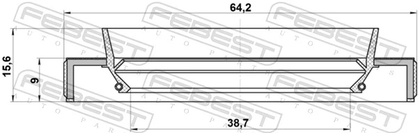 T1412 Musashi Uszczelniacz półosi prawej mostu przedniego