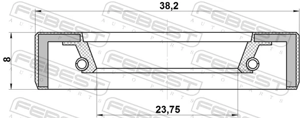 Uszczelniacz półosi mostu przedniego do Suzuki Jimny  FJ