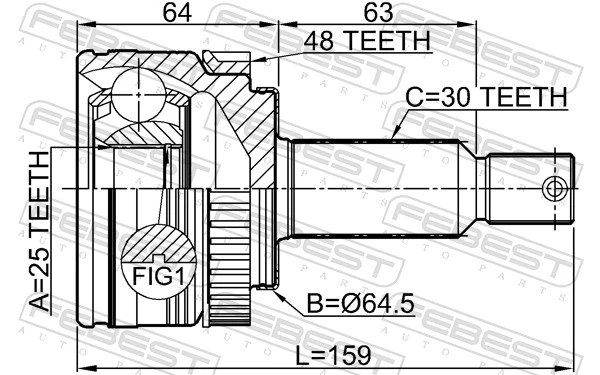 Do koszyka Przegub homokinetyczny przedni zewnętrzny Hyundai Ix35  LM