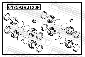 Zestaw naprawczy zacisku hamulcowego przedniego do Toyota Land Cruiser PRADO ASIA J12