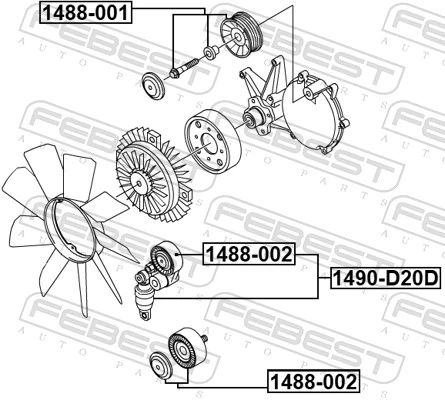 Do koszyka 6652000270 Hyundai/Kia Napinacz paska napędowego