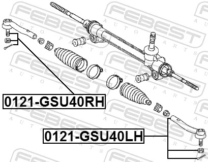 Końcówka drążka kierowniczego zewnętrzna Lexus RX 270/350/450H SUV (AGL10, GGL15, GYL15) (2008 - 2015) cena, od 21,96 USD
