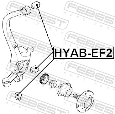 HYABEF2 Febest Silentblock czopu tylnego