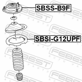 SBSSB9F Febest Poduszka amortyzatora przedniego