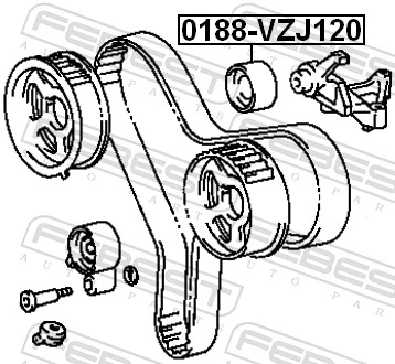 Do koszyka Rolka prowadząca kierunkowa paska rozrządu Toyota Camry V V30