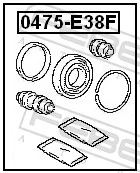 Zestaw naprawczy zacisku hamulcowego przedniego Mitsubishi Lancer III sedana (C1A,C6A) (1983 - 1990) cena, od 6,97 USD