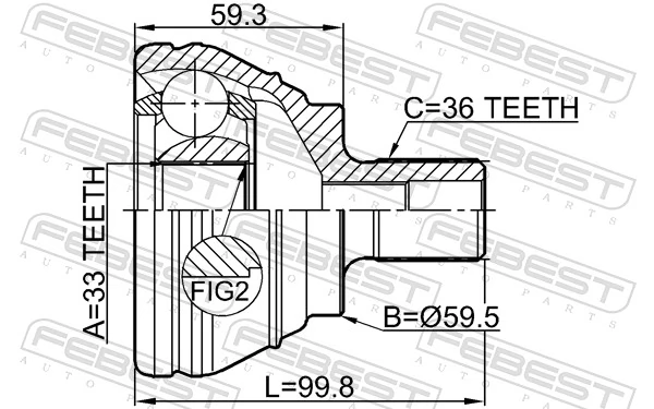 Do koszyka Przegub homokinetyczny przedni zewnętrzny Volkswagen Caddy IV SAB, SAJ