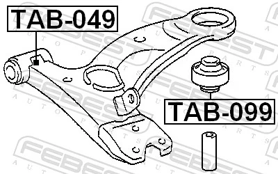 Silentblock przedniego wahacza dolnego Toyota Picnic minivan (XM1) (1996 - 2001) cena, od 9,03 USD