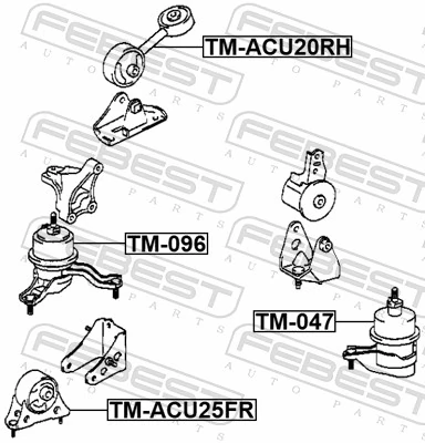 Poduszka (podpora) silnika prawa Toyota Highlander I SUV (ACU2, MCU2) (2000 - 2007) cena, od 55,53 USD