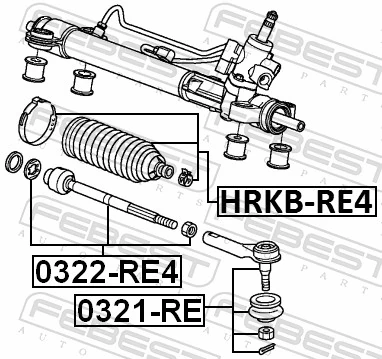 HRKBRE4 Febest Osłona mechanizmu kierowniczego (maglownicy)