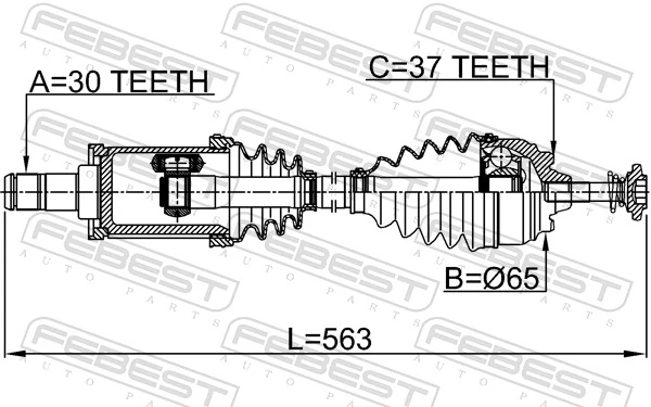 Półoś napędowa przednia lewa BMW 5 sedana (F10) (2009 - 2016) cena, od 186,80 USD