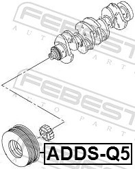 Do koszyka Koło pasowe wału korbowego Audi Q7  4MB, 4MG, 4MQ