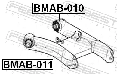 BMAB010 Febest Silentblock wahacza tylnego dolnego