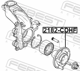 2182CDHF Febest Piasta przednia