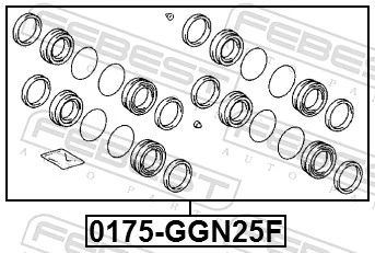 Zestaw naprawczy zacisku hamulcowego przedniego Toyota FORTUNER SUV (N5, N6) (2005 - 2012) cena, od 11,77 USD