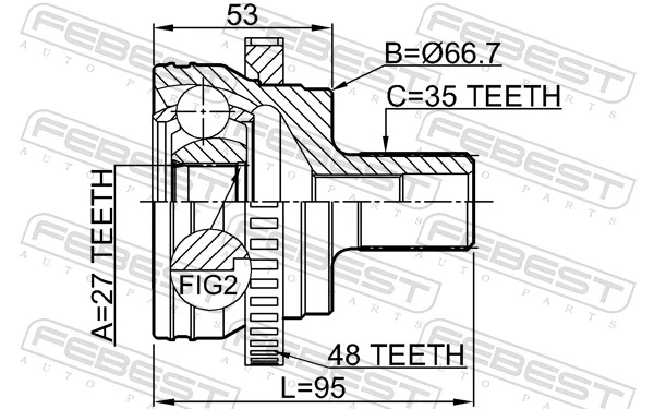 Przegub homokinetyczny przedni zewnętrzny do Mercedes S  W220